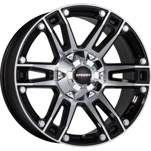 SPEEDY OUTLAW PIANO BLACK MACHINED FACE 18X9 5X139.7