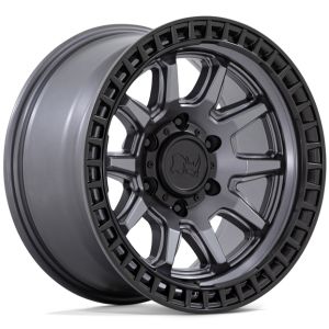 BLACK RHINO CALICO MATTE GUNMETAL BLACK LIP 17X8.5 6X139.7