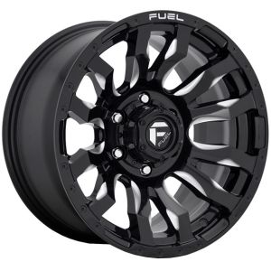 FUEL BLITZ GLOSS BLACK MILLED ACCENTS 20X9 6X139.7
