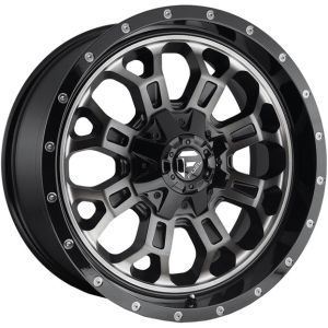 FUEL CRUSH GLOSS MACHINED DOUBLE DARK TINT 17X9 6x135