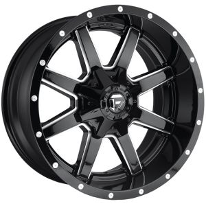 FUEL MAVERICK BLACK MILLED ACCENTS 22X9.5 6x135