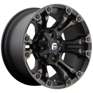 Fuel Vapor 17X9 6X139.7 Black Machined With Dark Tint Wheel & Tyre Package