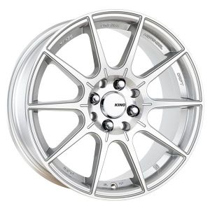 KING FLASH MACHINED SILVER 16X7 4X100