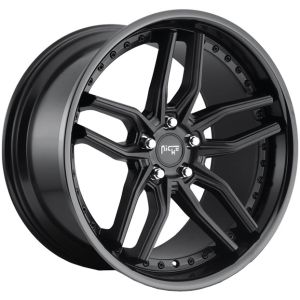 NICHE METHOS MATTE BLACK WITH GLOSS BLACK LIP 20X9 5X114.3