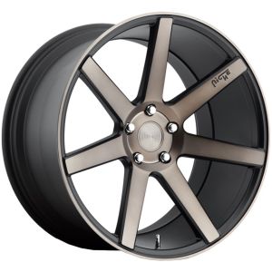 Niche Verona 19X8.5 5X114.3 Matte Black Tinted Face Wheel & Tyre Package