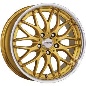 SPEEDY CHEETAH GOLD MACHINED LIP 18X8 5X108