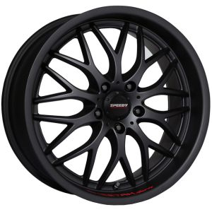 SPEEDY CHEETAH SPORTS BLACK SUEDE 17X7.5 5X108