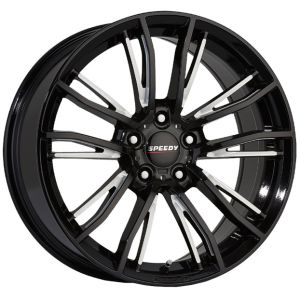 SPEEDY REWIND BLACK MILLED 17X8 5X108