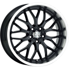 Speedy Cheetah 17X7.5 5X114.3 Gloss Black Polish Lip Wheel & Tyre Package