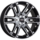 Speedy Outlaw 20X9 5X127 Piano Black Machined Face Wheel & Tyre Package