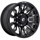 Fuel Blitz 17X9 6X139.7 Gloss Black Milled Accents Wheel & Tyre Package