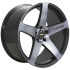 Simmons Frc 20X8.5 5X120 Black Machined With Dark Tint Wheel & Tyre Package