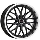 Speedy Cheetah 17X7.5 5X100 Gloss Black Polish Lip Wheel & Tyre Package