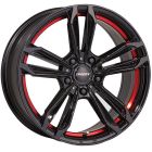 Speedy Redback 15X6.5 4X100 Gloss Black Red Undercut Wheel & Tyre Package