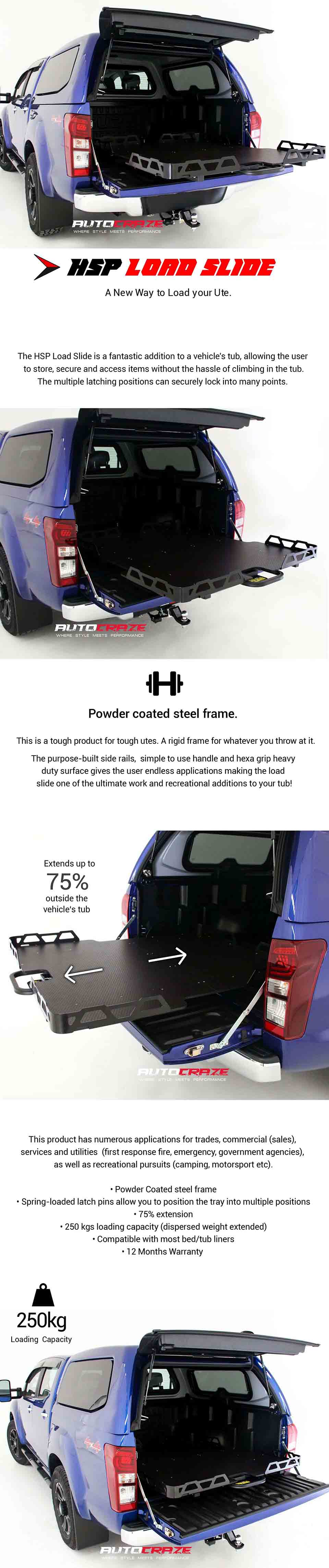 LOAD SLIDE – UTE SLIDE TRAY