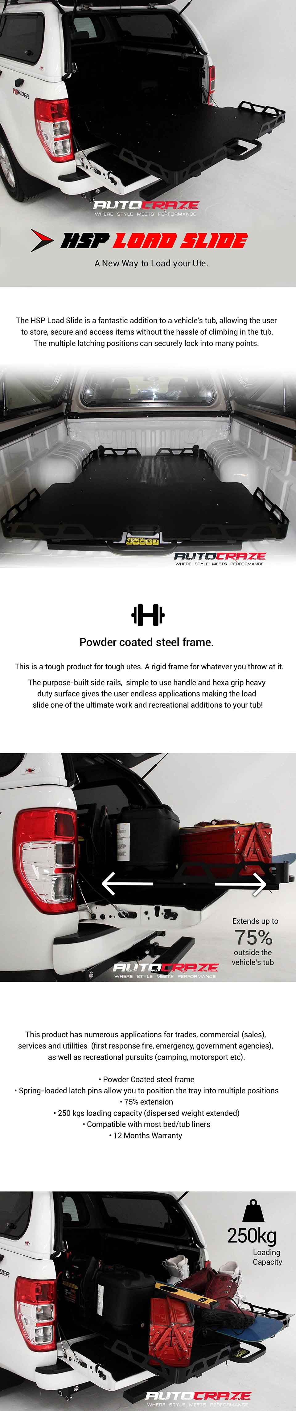 LOAD SLIDE – UTE SLIDE TRAY