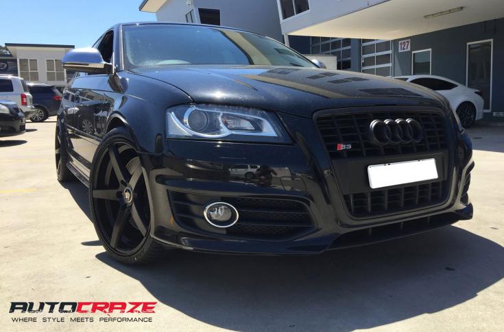 AUDI S3 2003 ONWARDS RACER BLACK MACHINED FACE