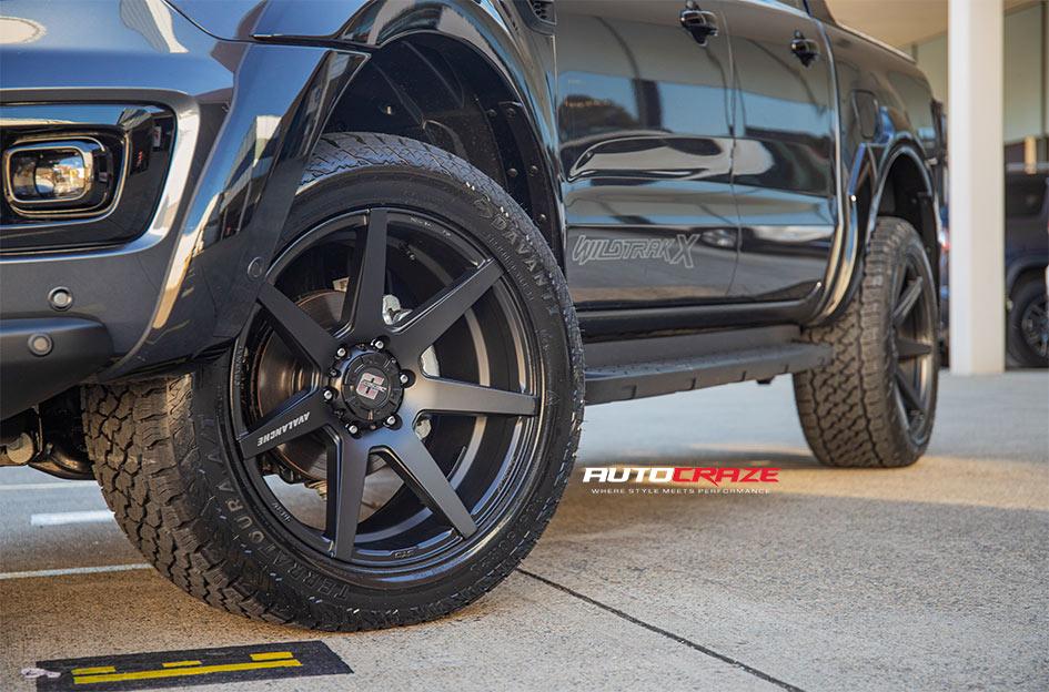 FORD RANGER AVALANCHE MATTE BLACK FRONT MILLED