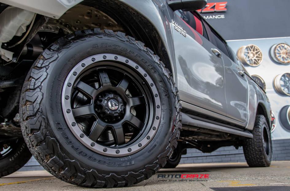 TOYOTA HILUX N80 4WD TROPHY MATTE BLACK WITH ANTHRACITE RING