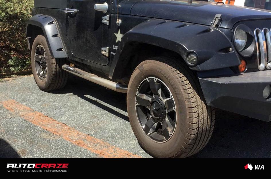 JEEP WRANGLER ROCKSTAR XD 2 MATTE BLACK MACHINED FACE