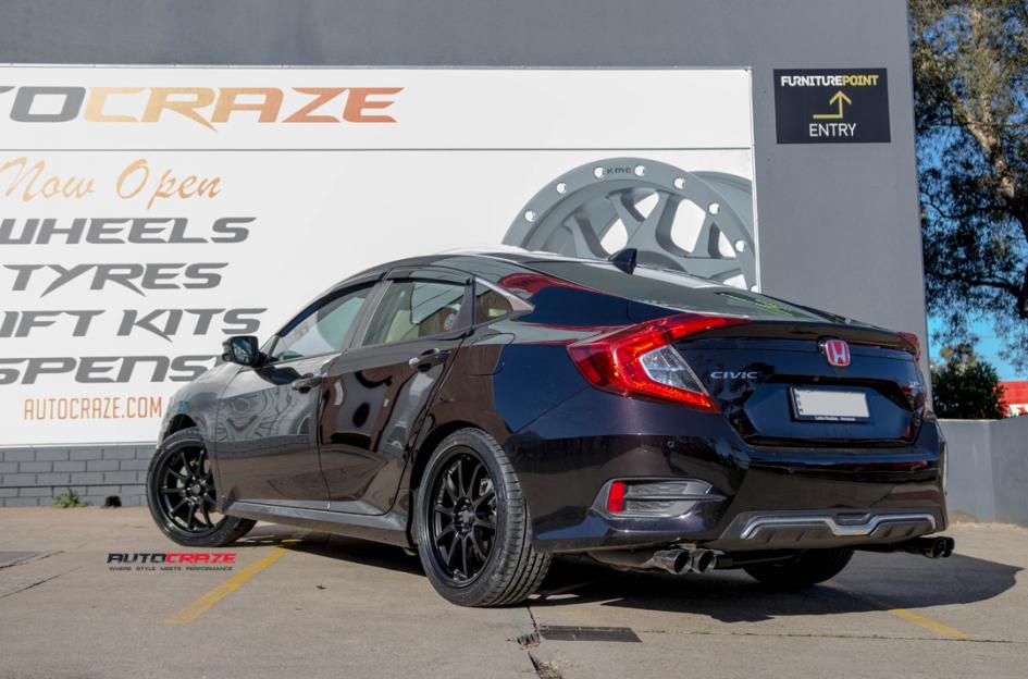 HONDA CIVIC 5 STUD ROTATE MATTE BLACK