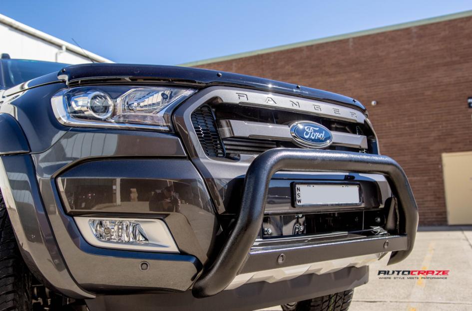 FORD RANGER AVALANCHE MATTE BLACK MILLED FONT