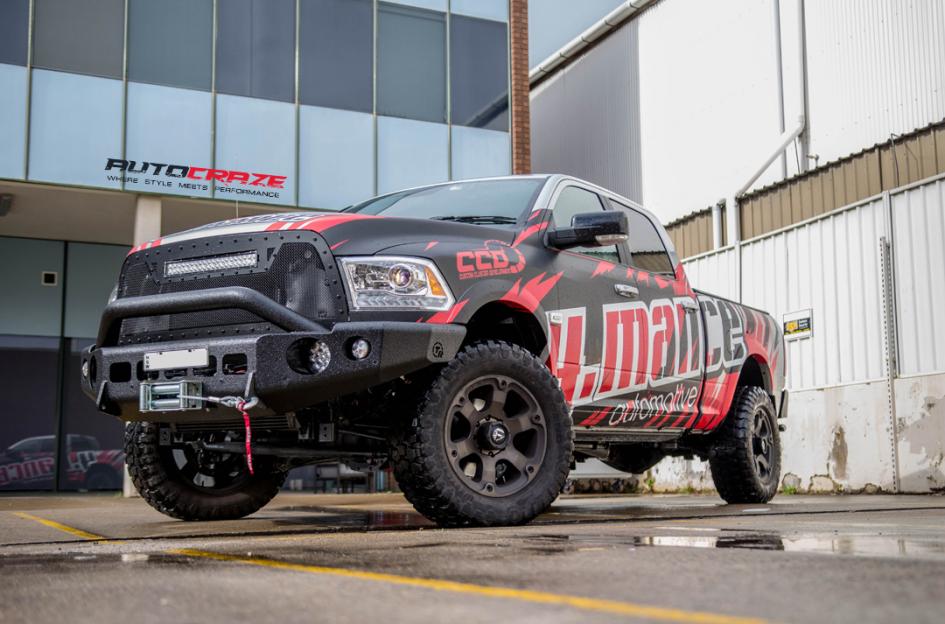DODGE RAM BEAST BLACK MACHINED WITH DARK TINT