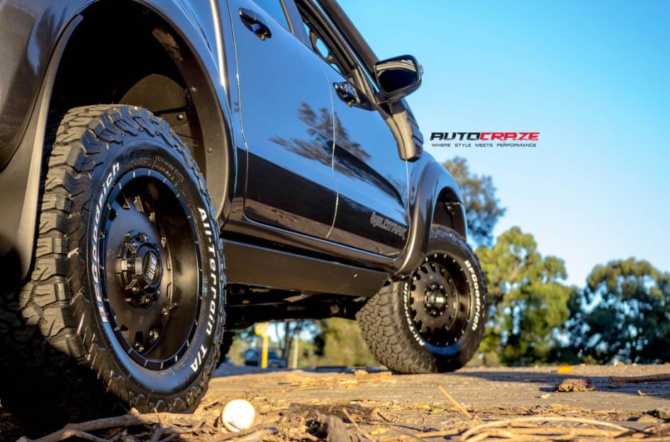 FORD RANGER GD03 MATTE BLACK MACHINED FACE WITH DARK MATTE TINT