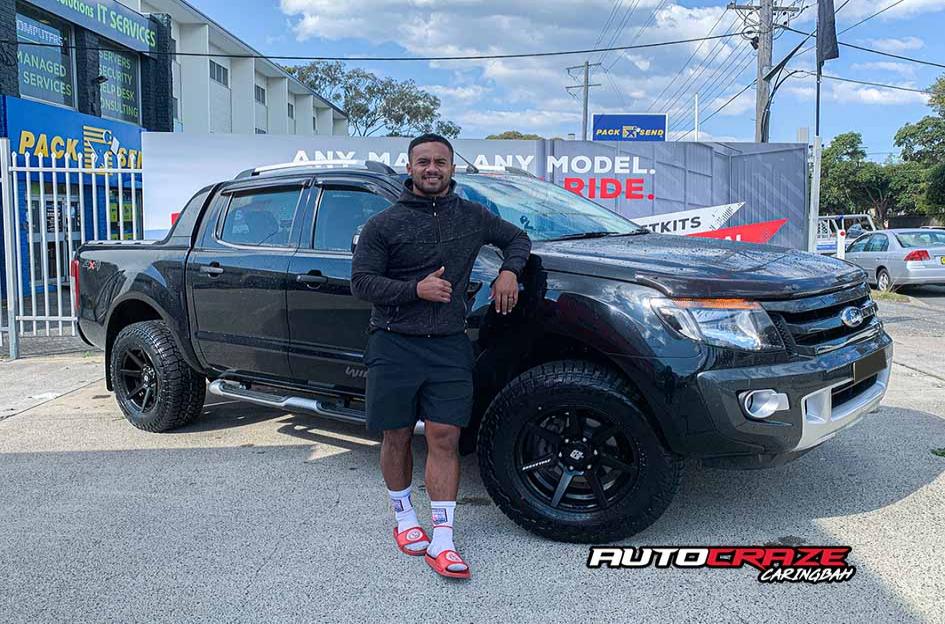 FORD RANGER AVALANCHE MATTE BLACK FRONT MILLED