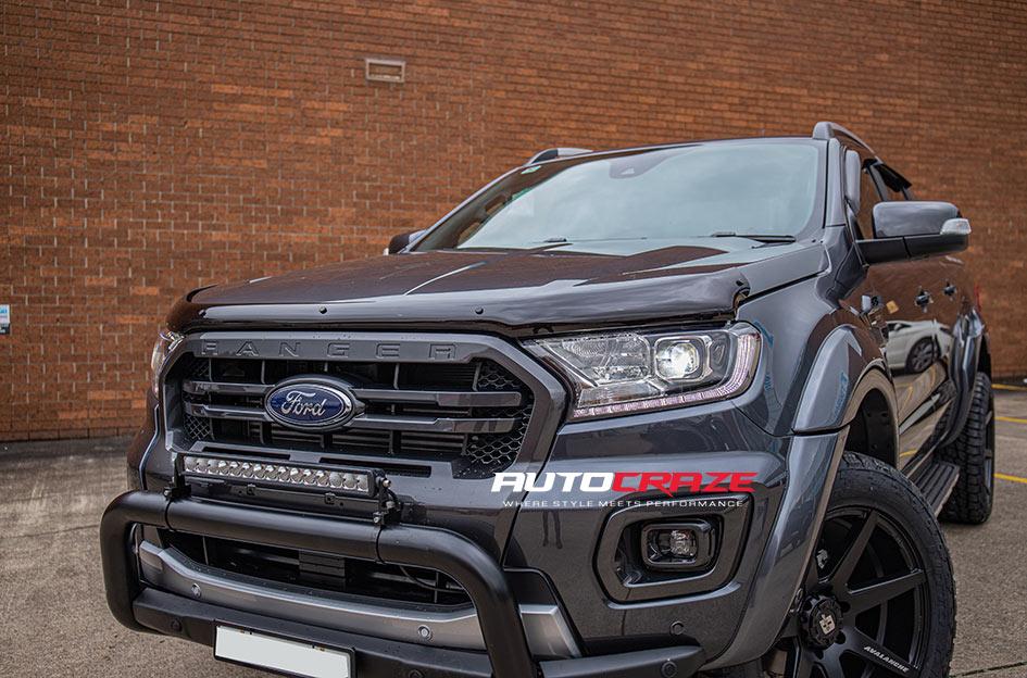 FORD RANGER AVALANCHE MACHINED FACE MATTE BLACK DARK TINT