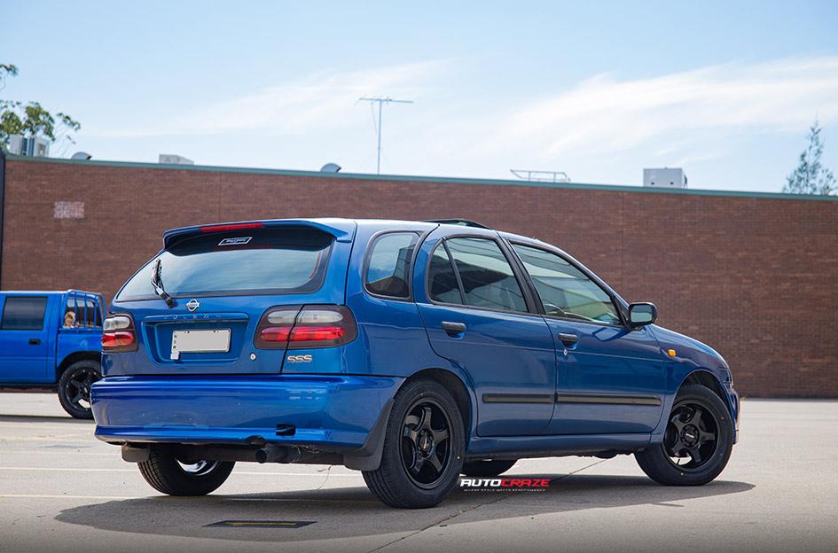 NISSAN PULSAR  5 STUD  VILLAIN SATIN BLACK