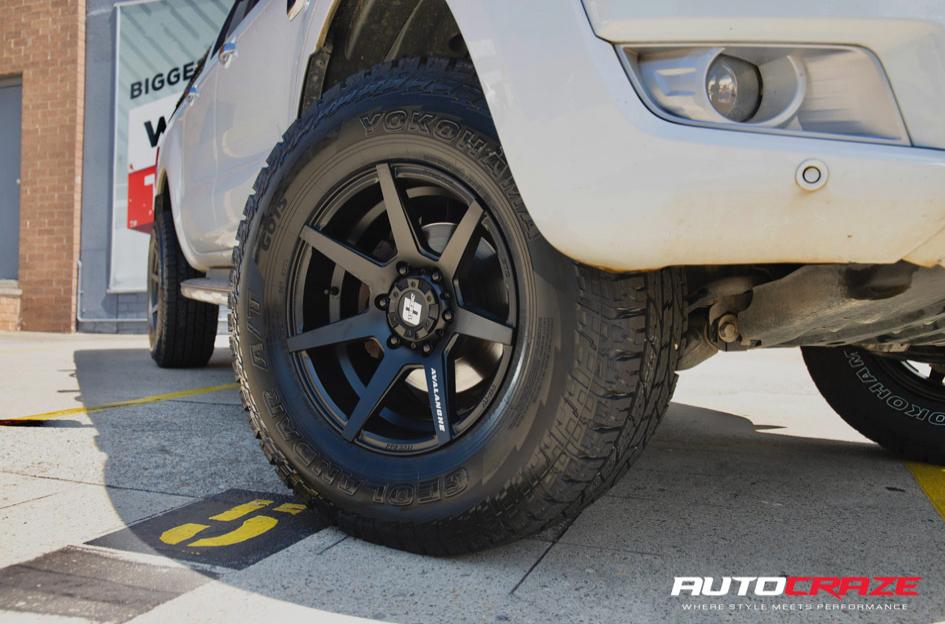 FORD RANGER AVALANCHE MATTE BLACK FRONT MILLED