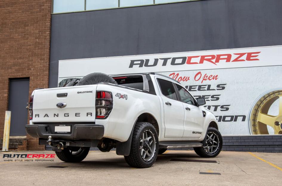 FORD RANGER GD07 MATTE ANTHRACITE MILLED WITH BLACK LIP