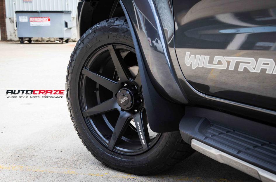 FORD RANGER AVALANCHE MATTE BLACK MILLED FONT