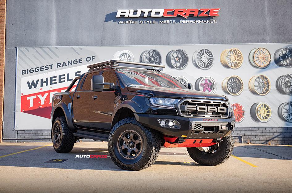 FORD RANGER RAPTOR BEAST BLACK MACHINED WITH DARK TINT