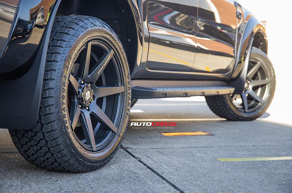 FORD RANGER AVALANCHE MATTE BLACK FRONT MILLED