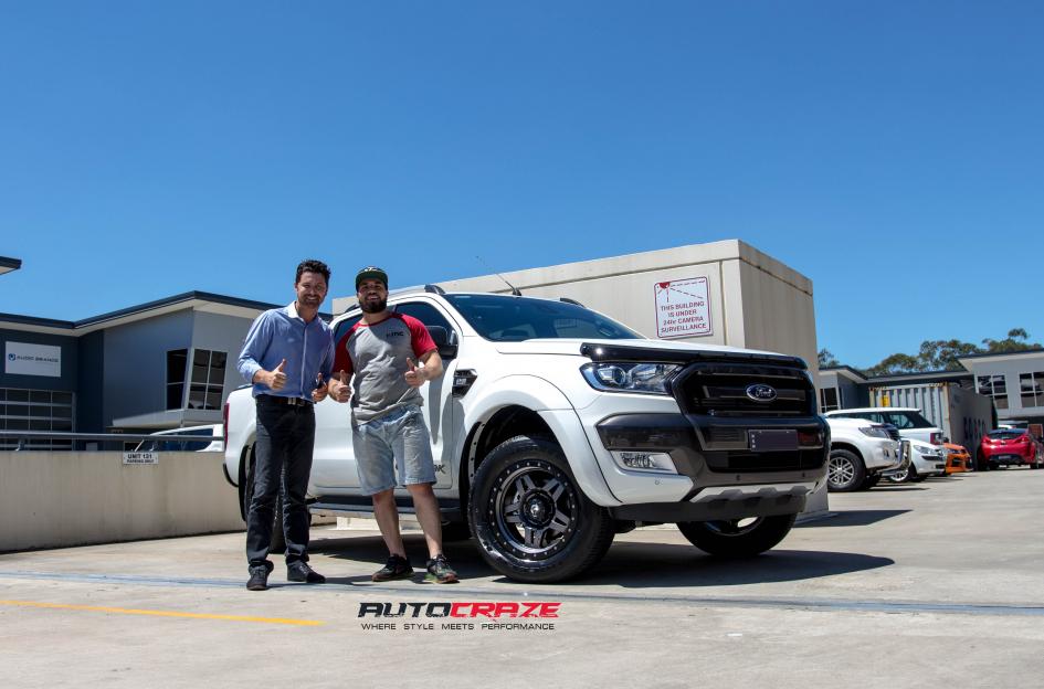 FORD RANGER TROPHY MATTE ANTHRACITE WITH BLACK RING 8