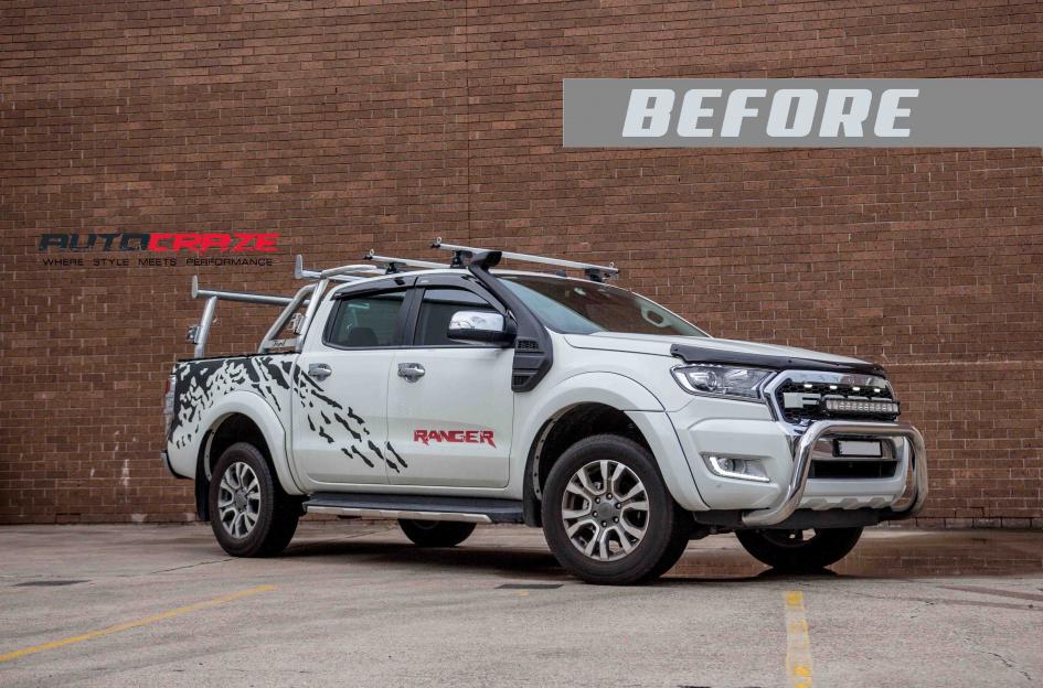FORD RANGER GD01 GRAPHITE MILLED ACCENTS WITH CHROME INSERTS