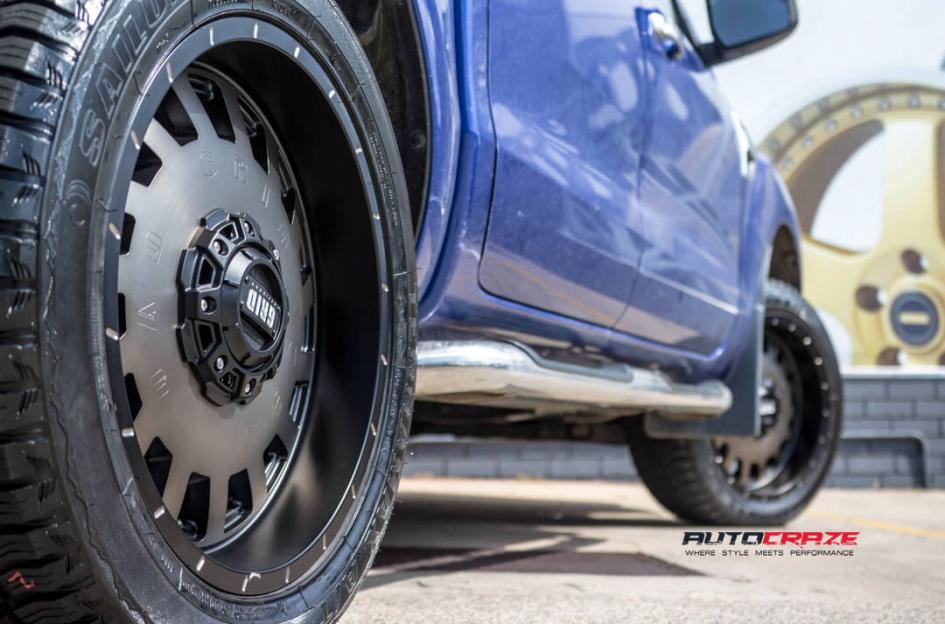 FORD RANGER AVALANCHE MATTE BLACK MILLED FONT