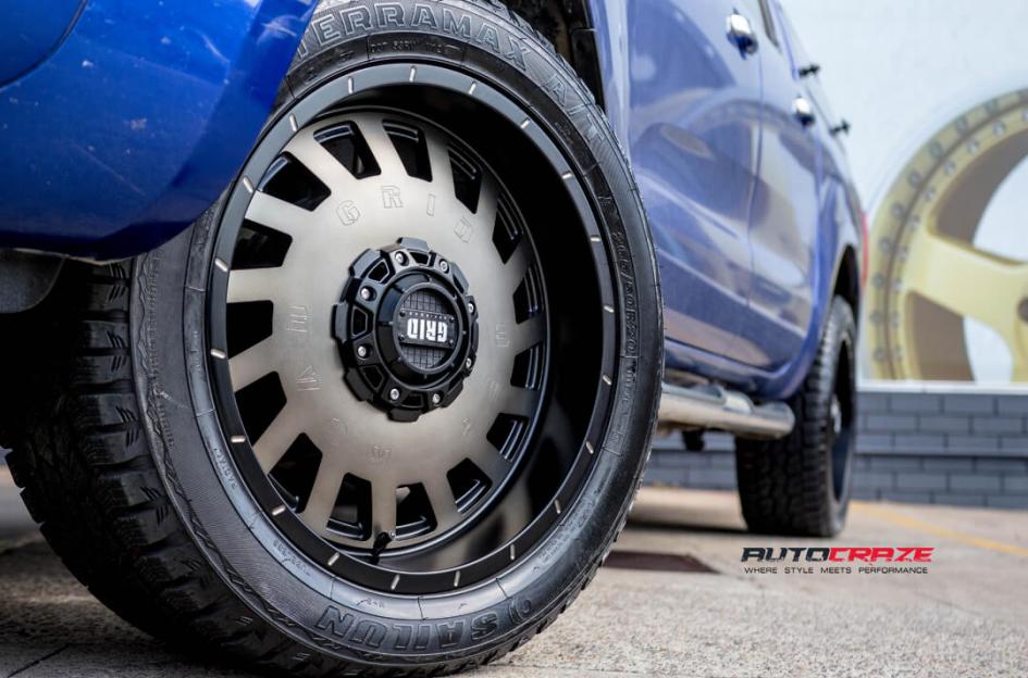 FORD RANGER GD03 MATTE BLACK MACHINED FACE WITH DARK MATTE TINT