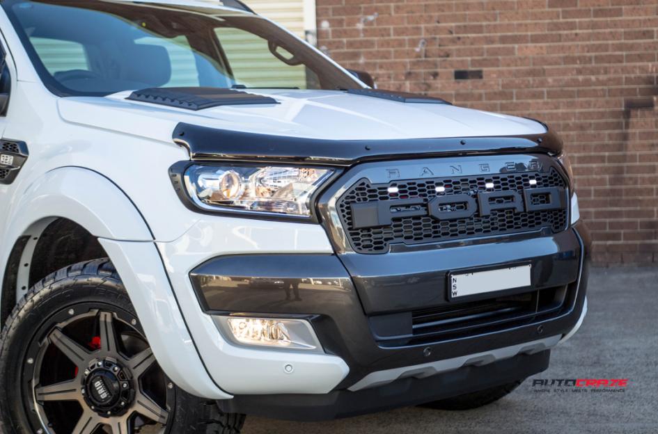 FORD RANGER GD06 MATTE BLACK MACHINED FACE WITH DARK MATTE TINT 3
