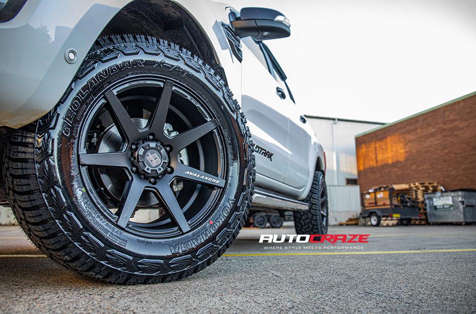 FORD RANGER AVALANCHE MATTE BLACK FRONT MILLED