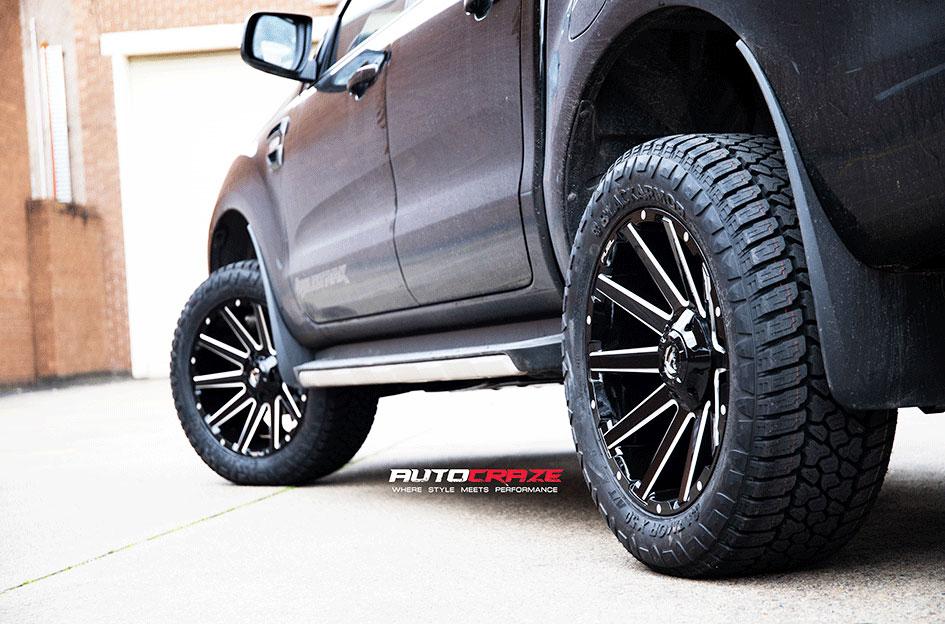 FORD RANGER CONTRA MATTE BLACK MILLED