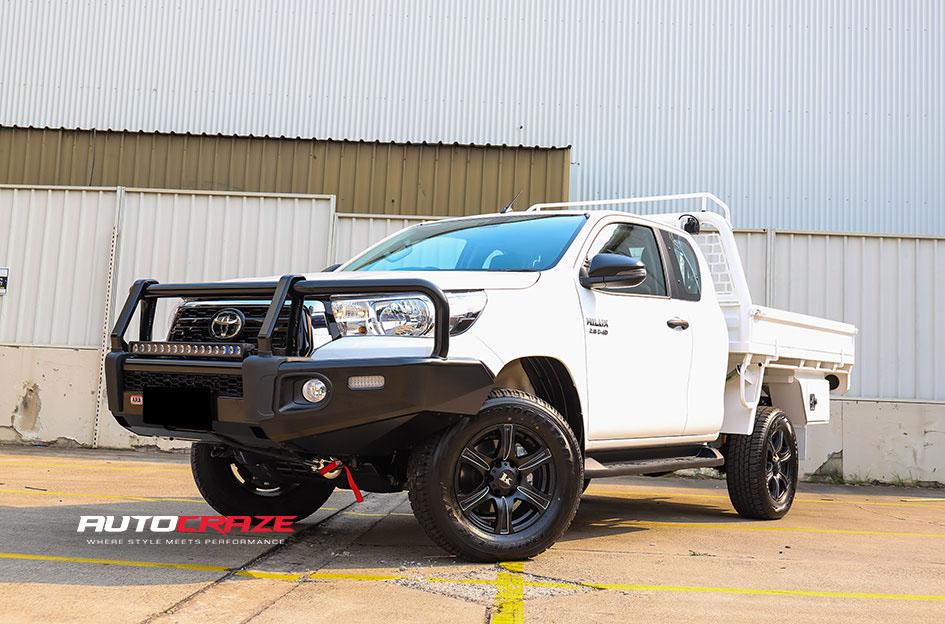 TOYOTA HILUX N80 4WD REBEL SATIN BLACK PIPED