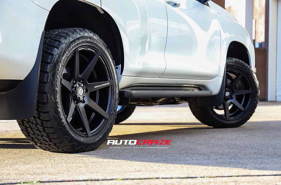 TOYOTA-PRADO-AVALANCHE-MATTE-BLACK-FRONT-MILLED