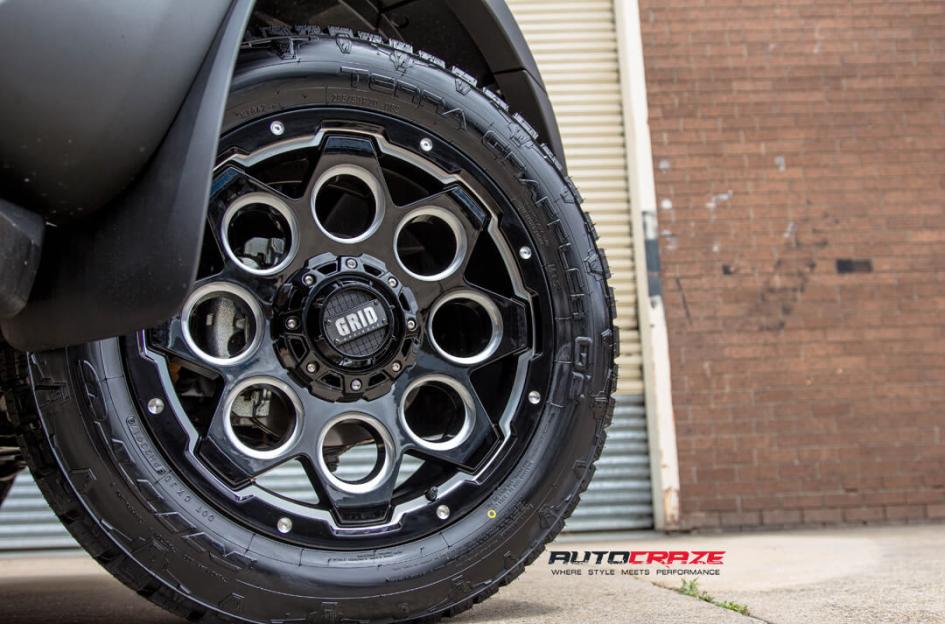 FORD RANGER GD08 MATTE BLACK MILLED ACCENTS