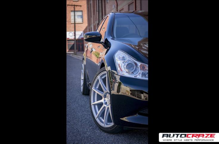 NISSAN 370GT ESSEN SILVER MACHINED FACE