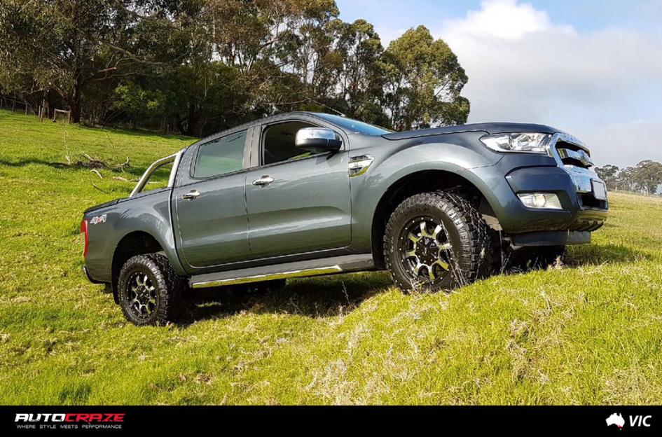 FORD RANGER MO970 GLOSS BLACK MACHINED FACE