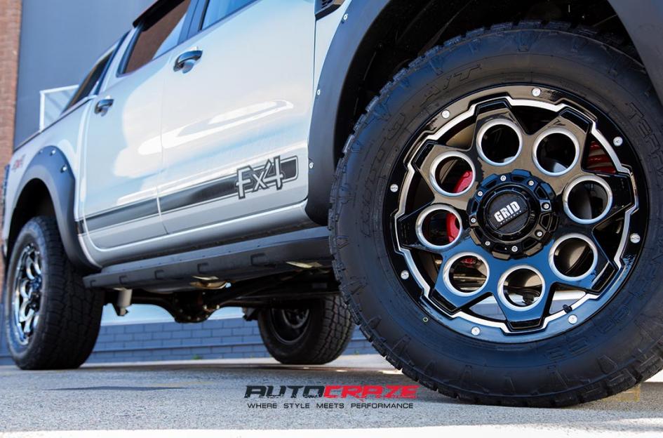 FORD RANGER GD08 MATTE BLACK MILLED ACCENTS