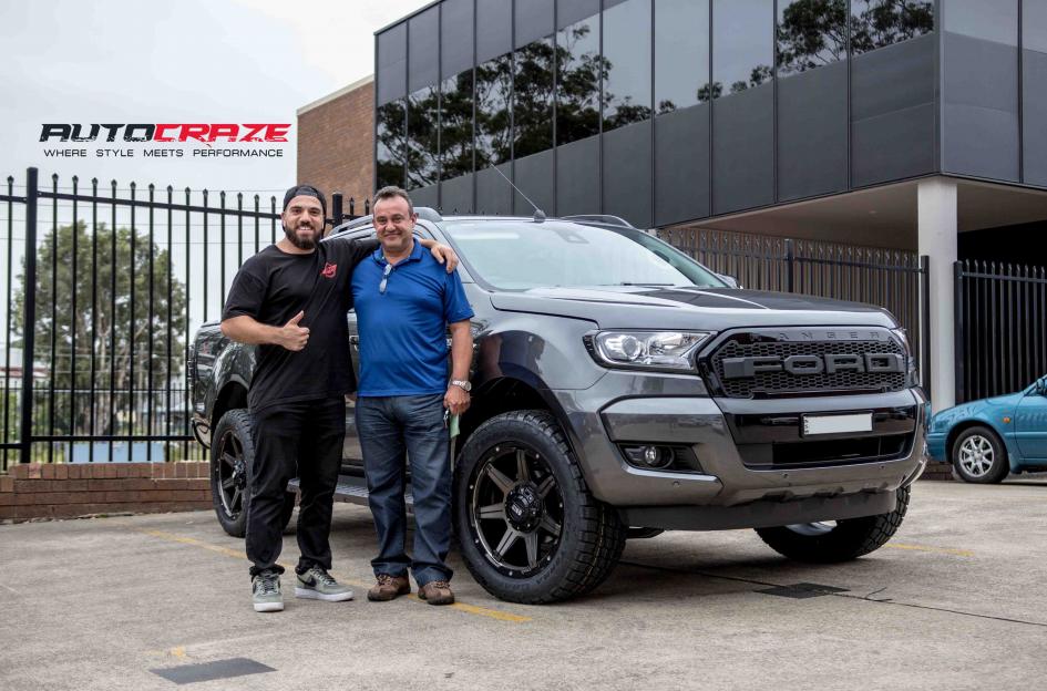 FORD RANGER GD06 MATTE BLACK MACHINED FACE WITH DARK MATTE TINT